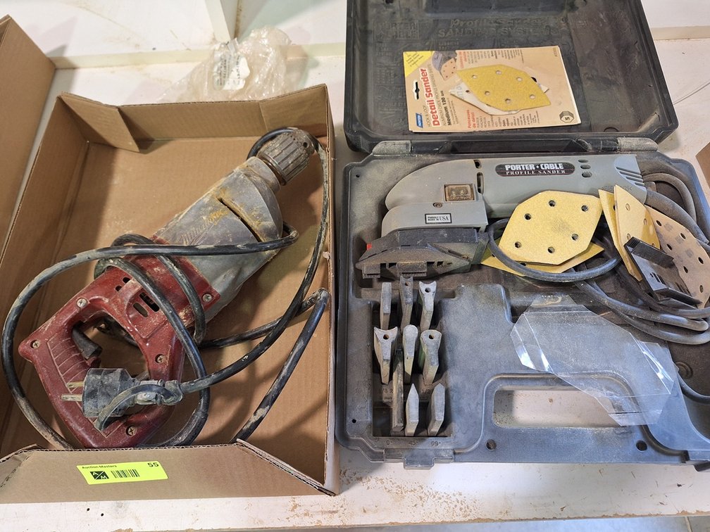 Porter Cable Detail Sander, Rotary Drill