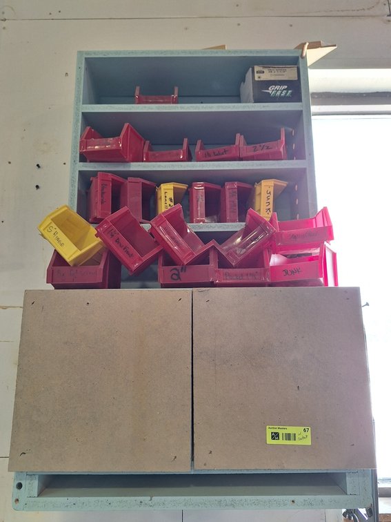 Wall Cabinet with Contents, 22"x14"x37"