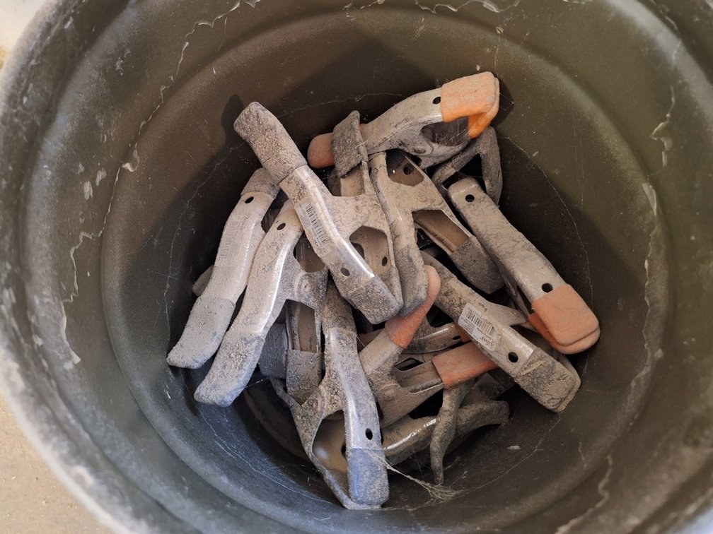 Bucket of Spring Clamps