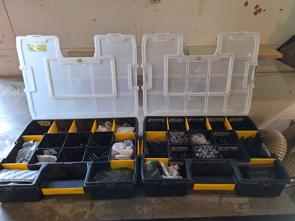 2 Stanley Poly Hardware Cases with Contents