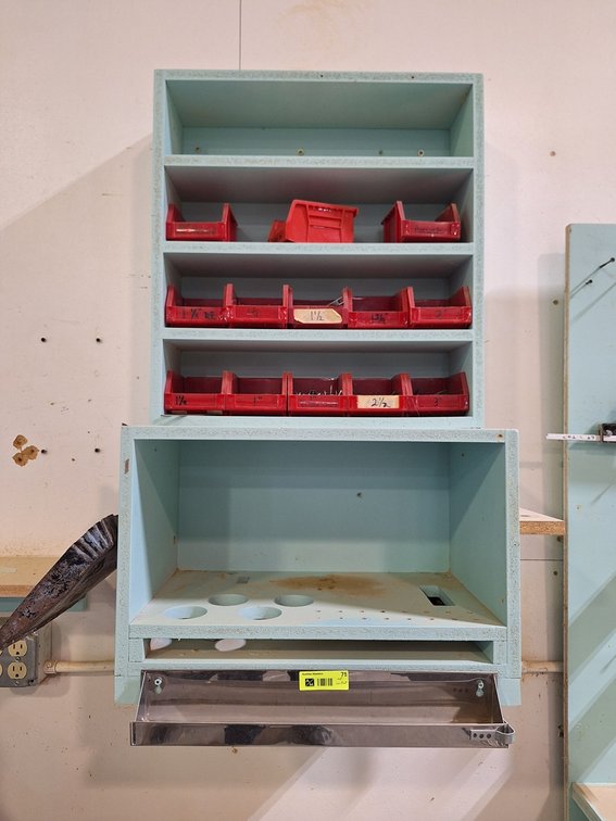 Wall Cabinet with Contents, 22"x13"x36"