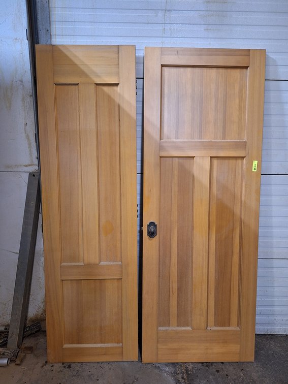2 Wood Interior Doors, 24"x80" and 30"x80"