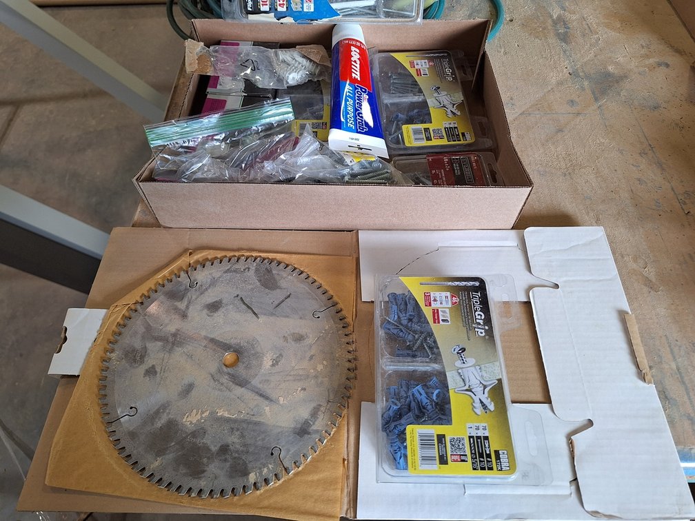 Assorted Fasteners, Blades, More