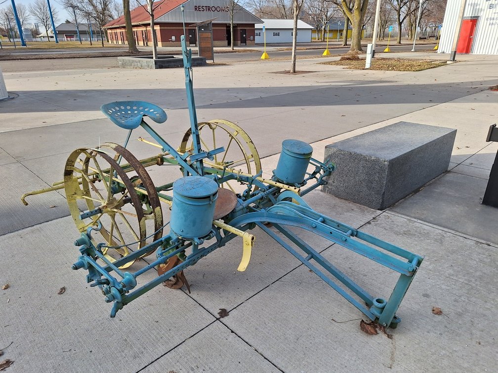 Vintage John Deere Horse-Drawn Implement/Tiller, 8'x6'x4.5'