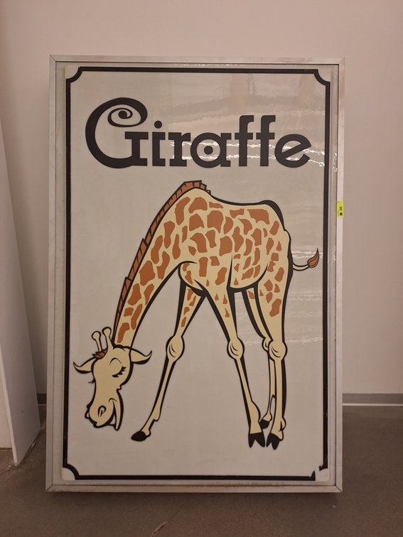 Lighted "Giraffe" MN State Fair Parking Sign, 49"x9"x72"