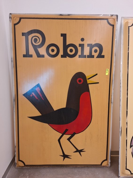 Poly "Robin" MN State Fair Parking Sign Face, 45.5"x2"x69.5"