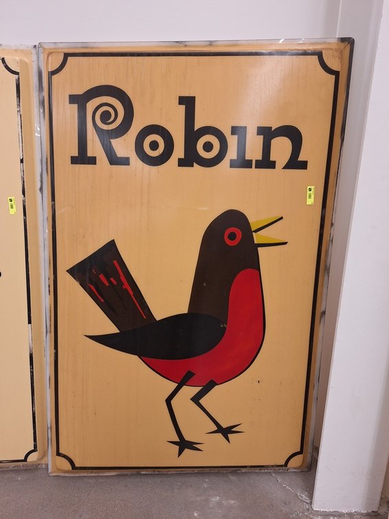 Poly "Robin" MN State Fair Parking Sign Face, 45.5"x2"x69.5"