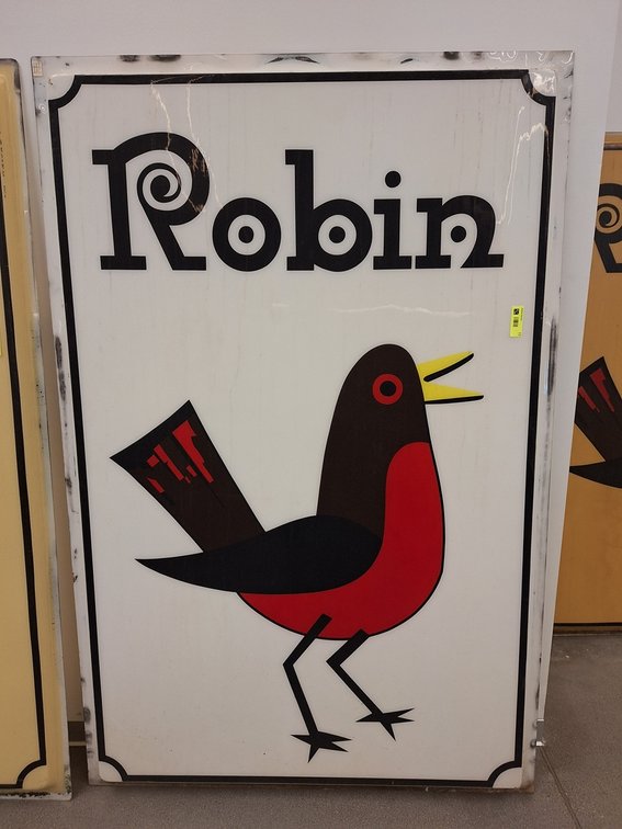 Poly "Robin" MN State Fair Parking Sign Face, 45.5"x2"x69.5"