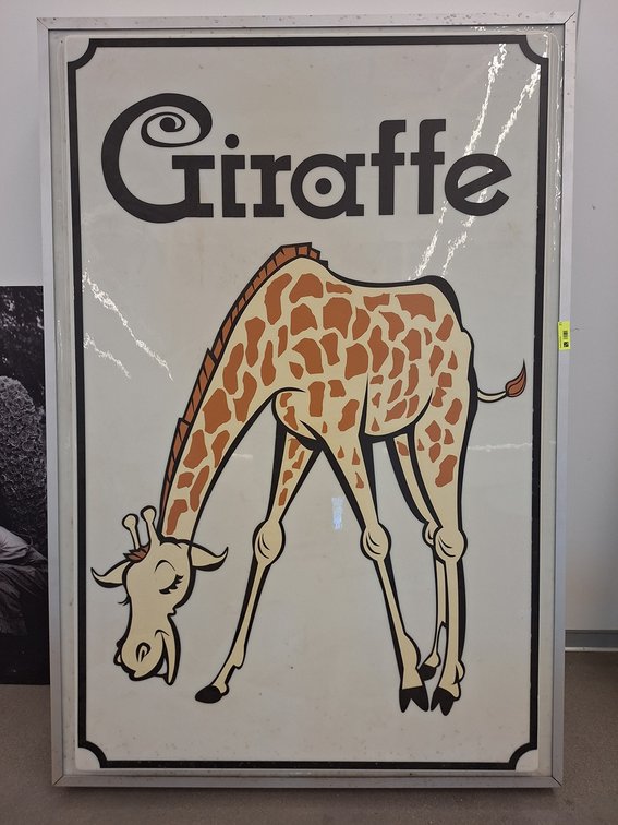 Lighted "Giraffe" MN State Fair Parking Sign, 49"x9"x72"