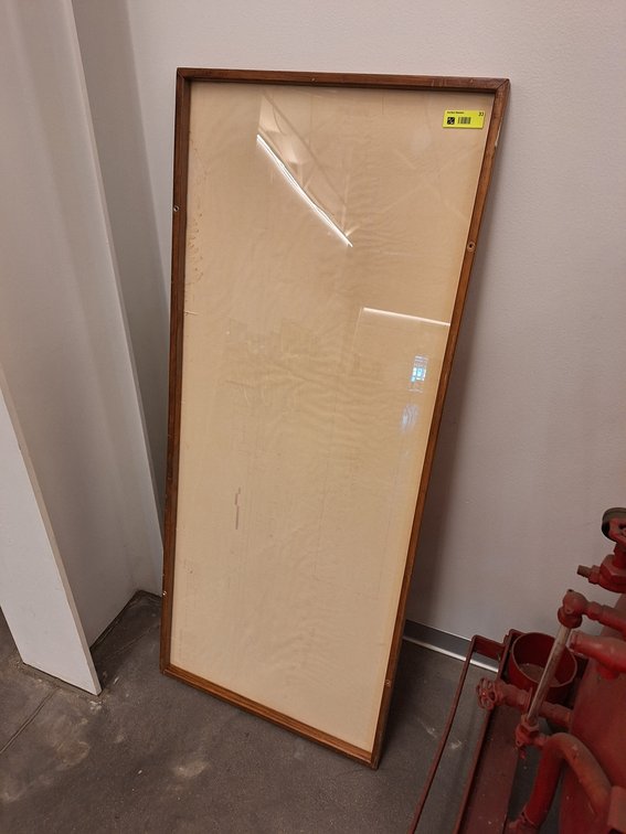 Vintage Wood/Plexiglass Frame, 25"x68"