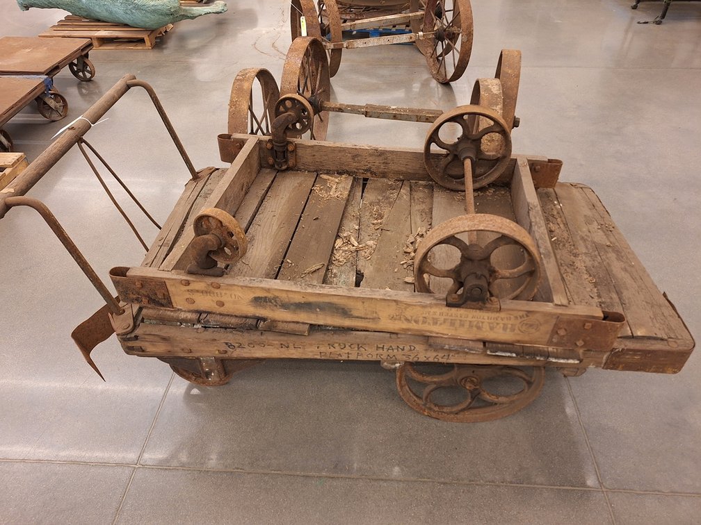 Vintage Wood/Metal Carts, 62"x34"