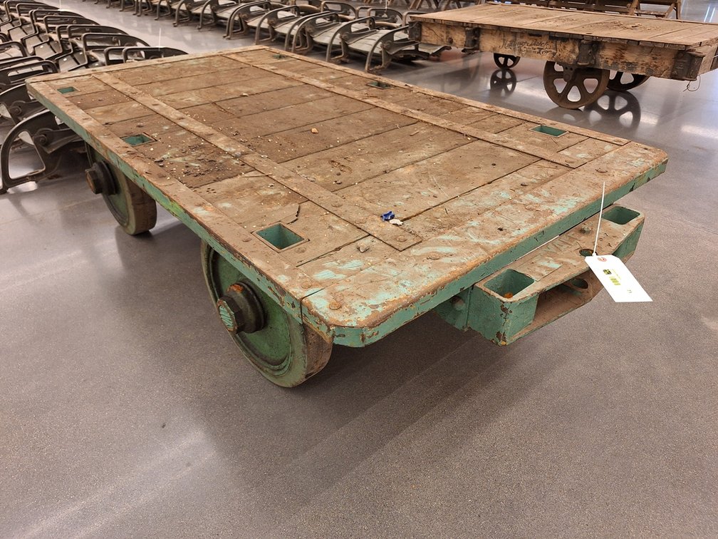 Vintage Wood/Metal Cart, 72"x38"