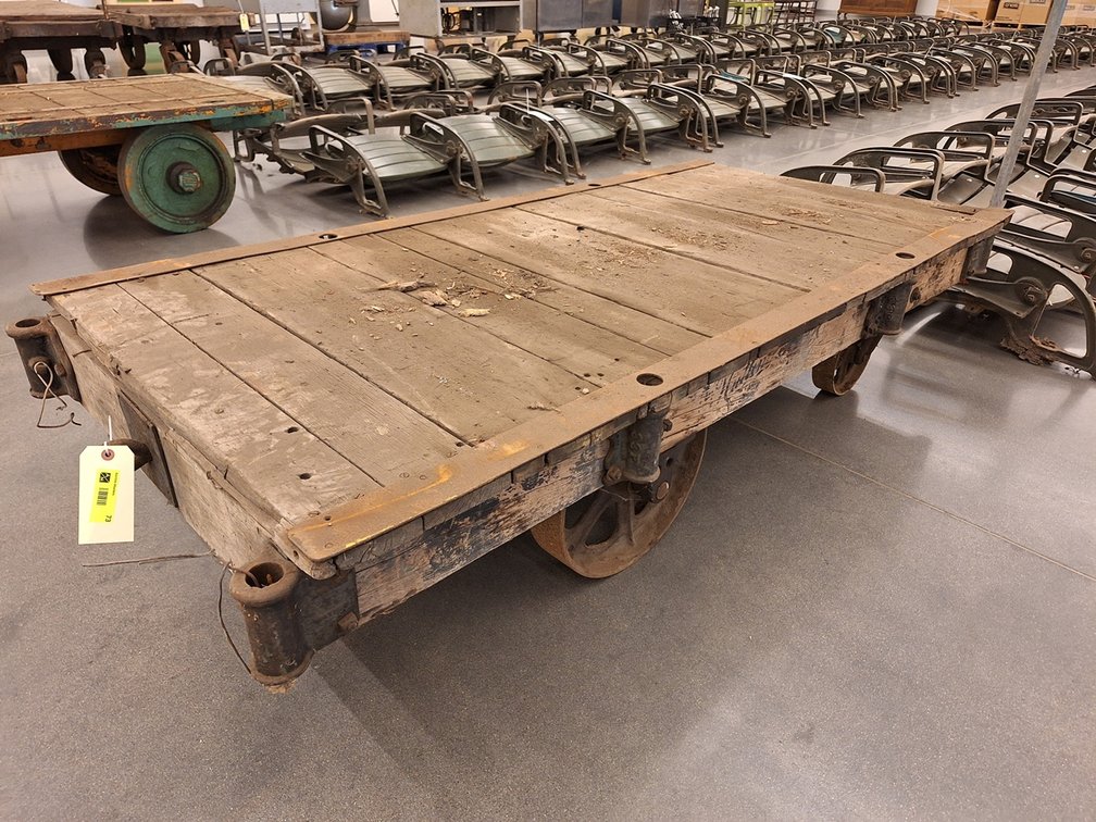 Vintage Wood/Metal Cart, 72"x36"