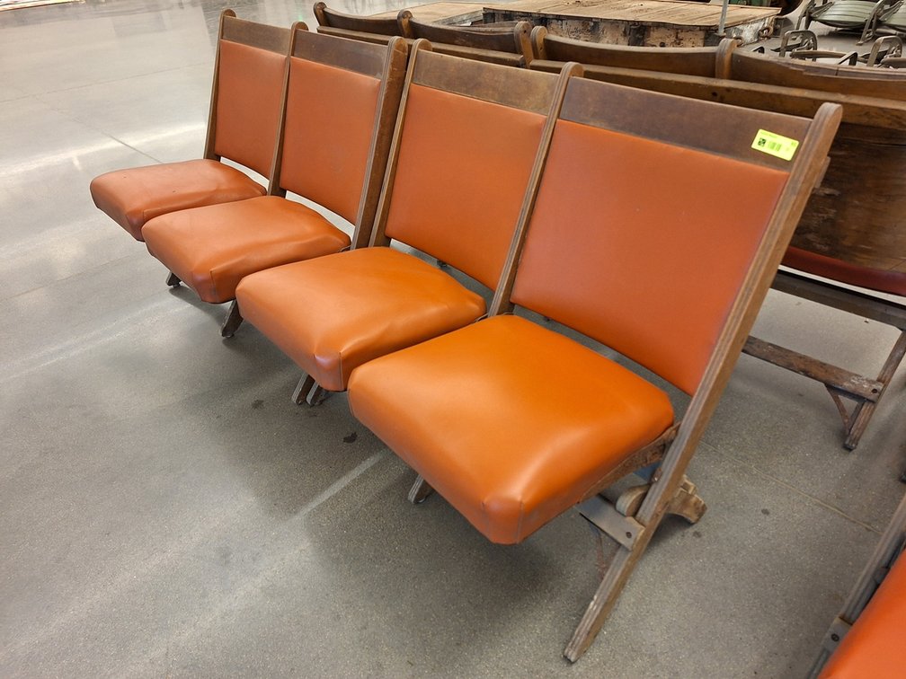 4 Wood/Vinyl Chairs, 2 Sets of 2, Possible from the DNR Building
