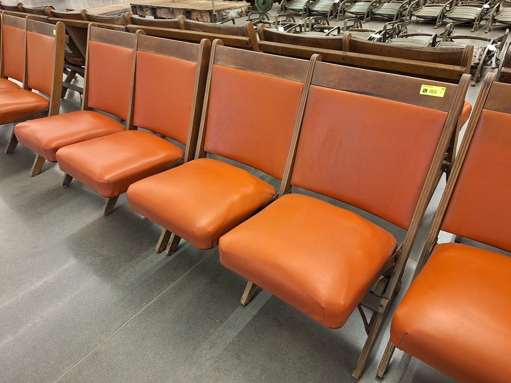 4 Wood/Vinyl Chairs, 2 Sets of 2, Possible from the DNR Building