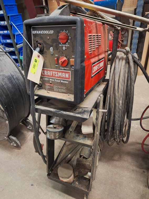 Craftsman 220V Wire Feed Welder on Cart with Accessories
