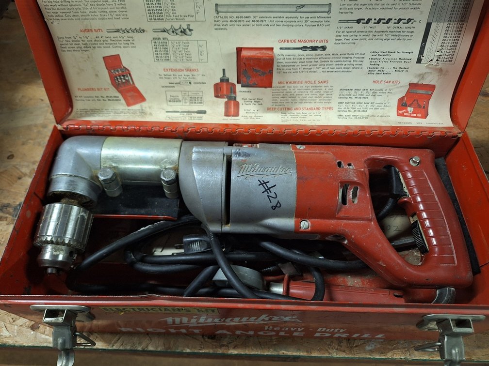 Milwaukee Right Angle Drill with Metal Case