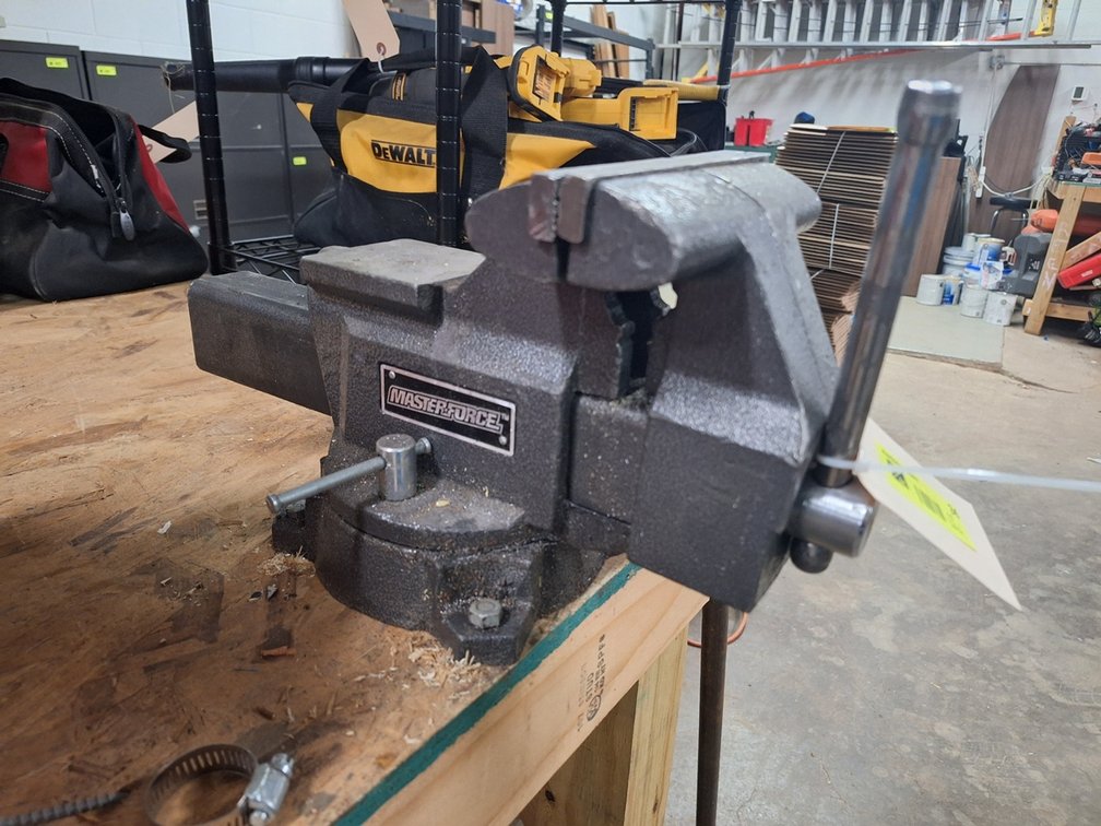 Wood Work Bench on Wheels with 6.5" Bench Vise