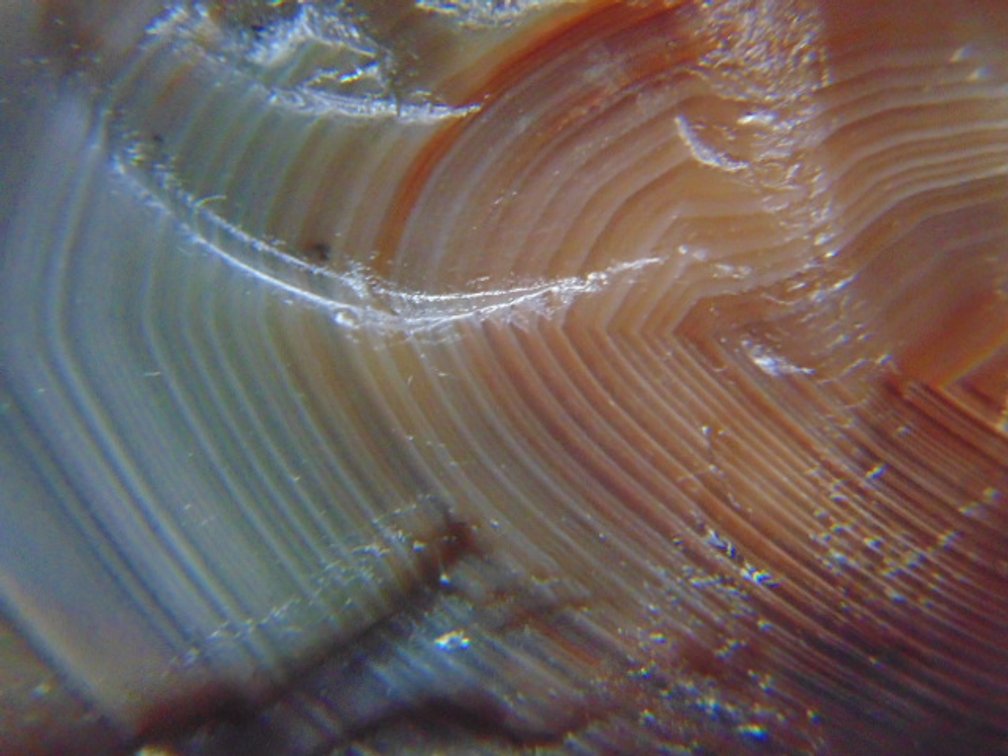 A  2.3 oz banded Lake Superior Agate with shadowing