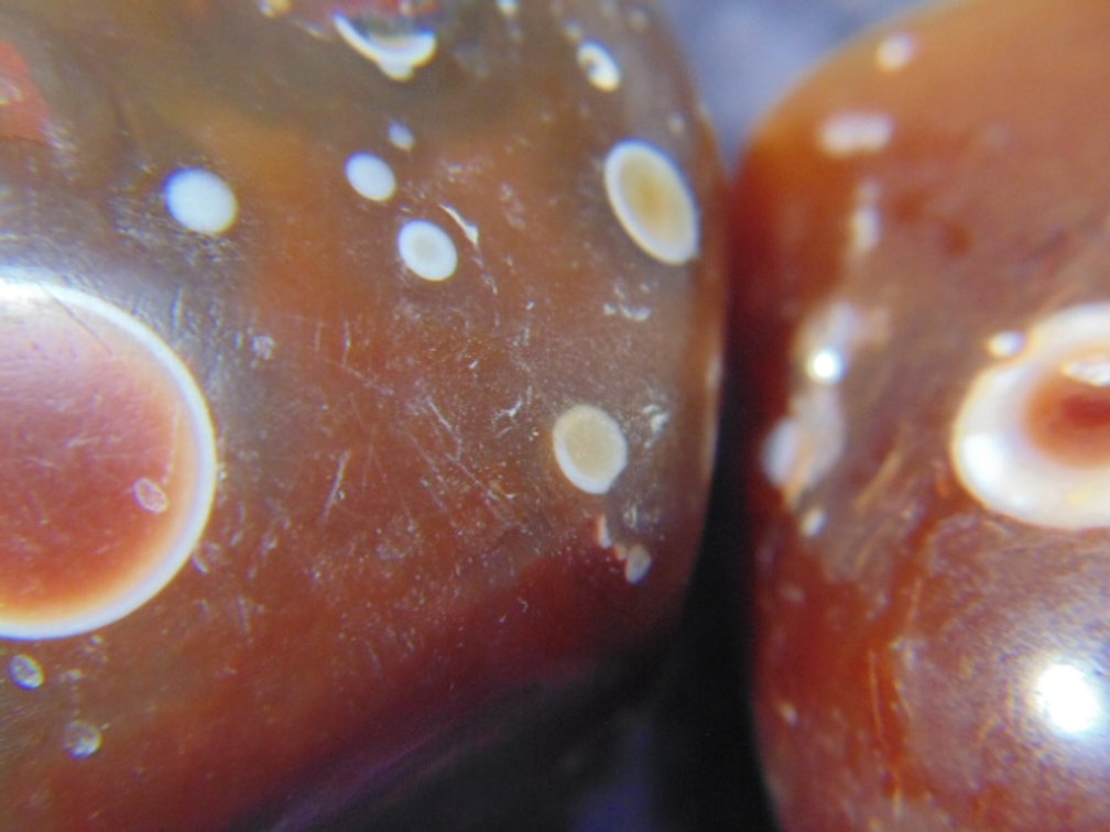 A pair of Lake Superior Eye Agates, one is polished and one is face polished, 2.3 ozs