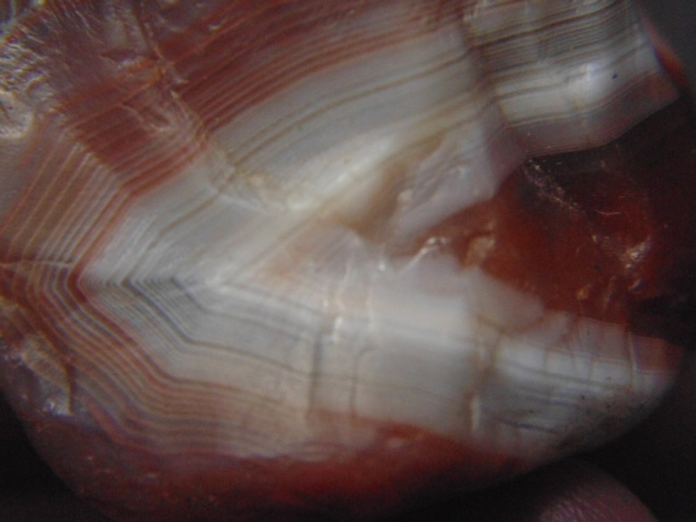 A 1 oz Lake Superior Agate with banding and eyes