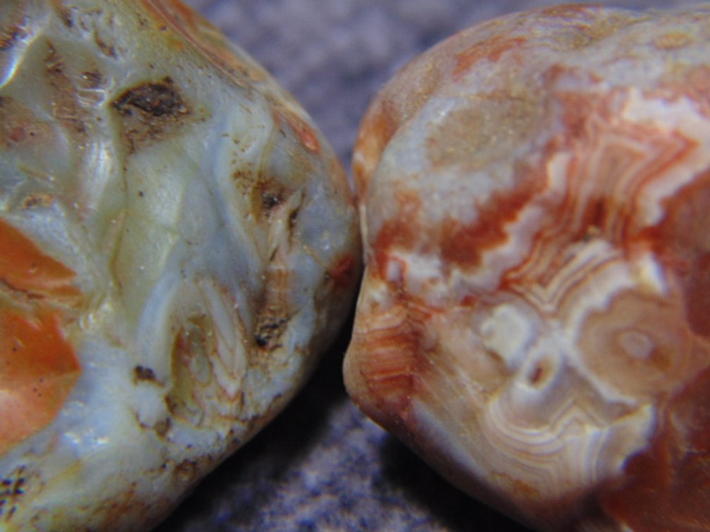 A pair of Lake Superior Agate with banding, 2.3 ozs