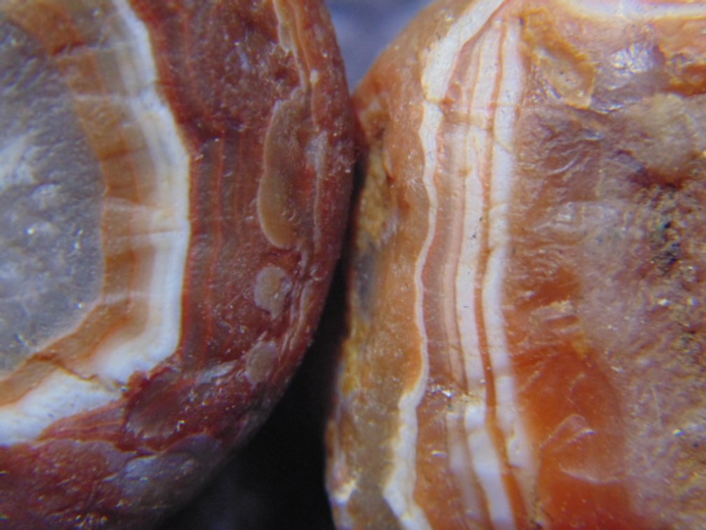 A pair of Lake Superior Agates with eyes, 3.1 ozs