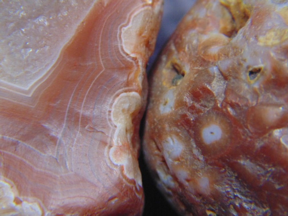 A pair of Lake Superior Agate with eyes and banding, 2.9 ozs