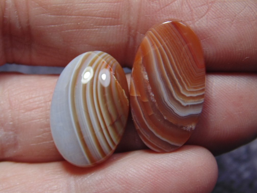 Two Lake Superior Agate cabs