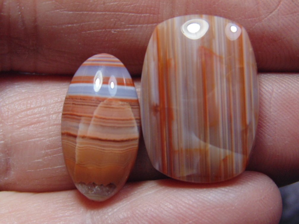 Two Lake Superior Agate cabs
