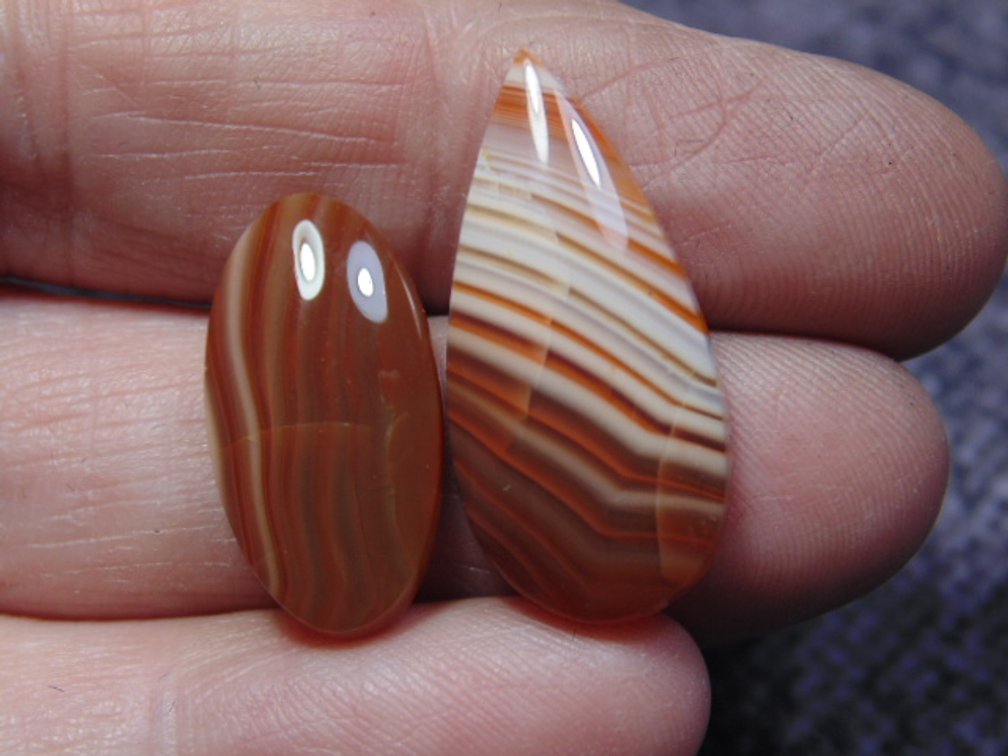 Two Lake Superior Agate cabs