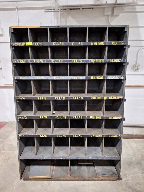 Wood Tool/Hardware Organizer, 48"x20"x70"