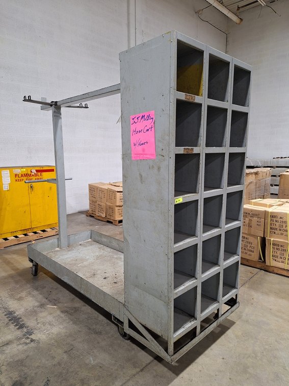 Injection Molding Hose Cart, 91"x36"x84"