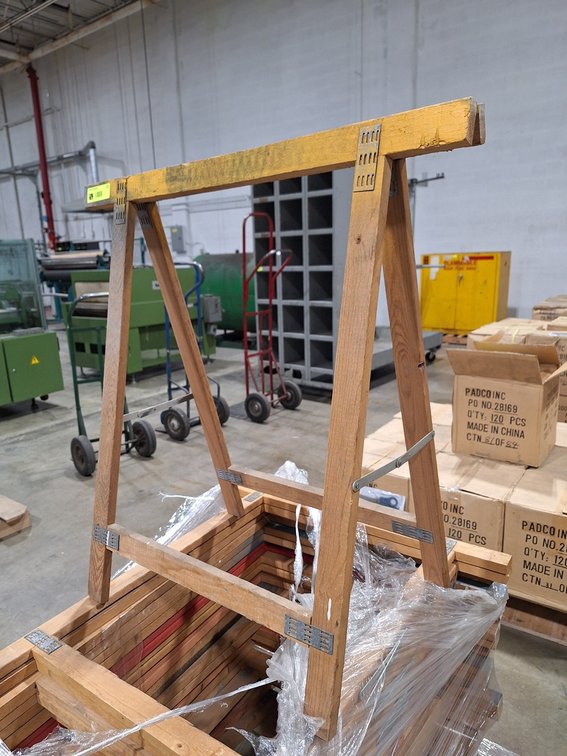Pallet of Folding Sawhorses/Painting Stands