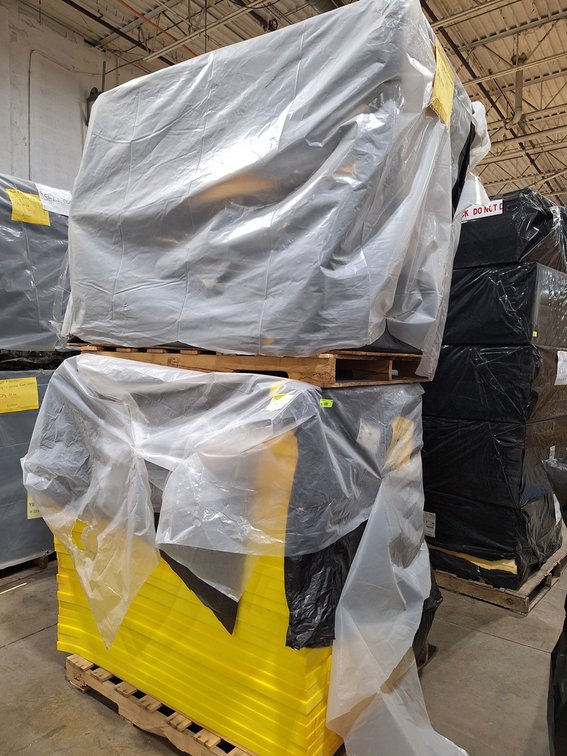 2 Pallets- 1/5" Yellow Foam Sheets, 30/Pallet