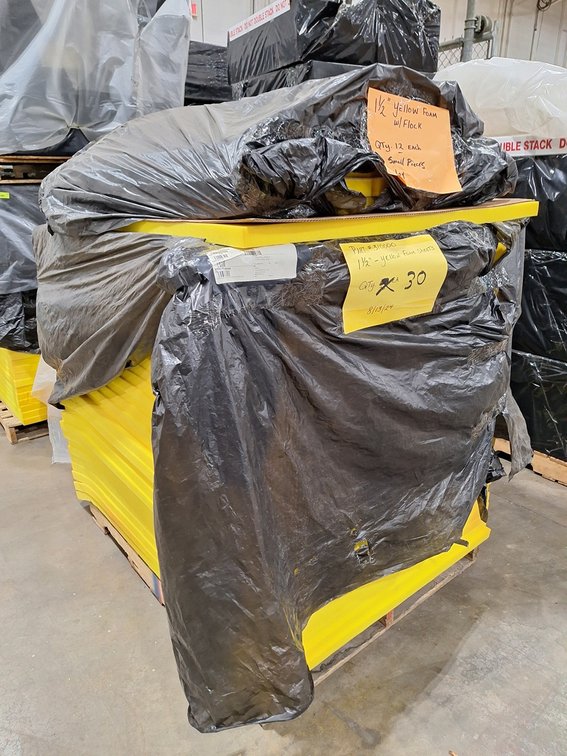 1 Pallets- 1/5" Yellow Foam Sheets, 30/Pallet