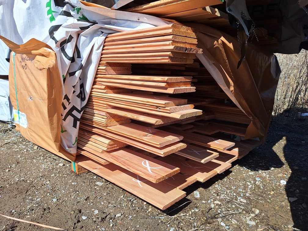 Douglas Fir 1"x6" Combo Bead Ceiling KD, 3' to 5' Lengths, 1167 Linear Feet, 498 Sq. Ft.