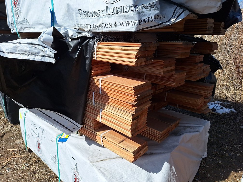 Douglas Fir 1"x6" Vert Grain Combo Bead Ceiling KD, 3' to 5' Lengths, 1338 Linear Feet, 571 Sq. Ft.