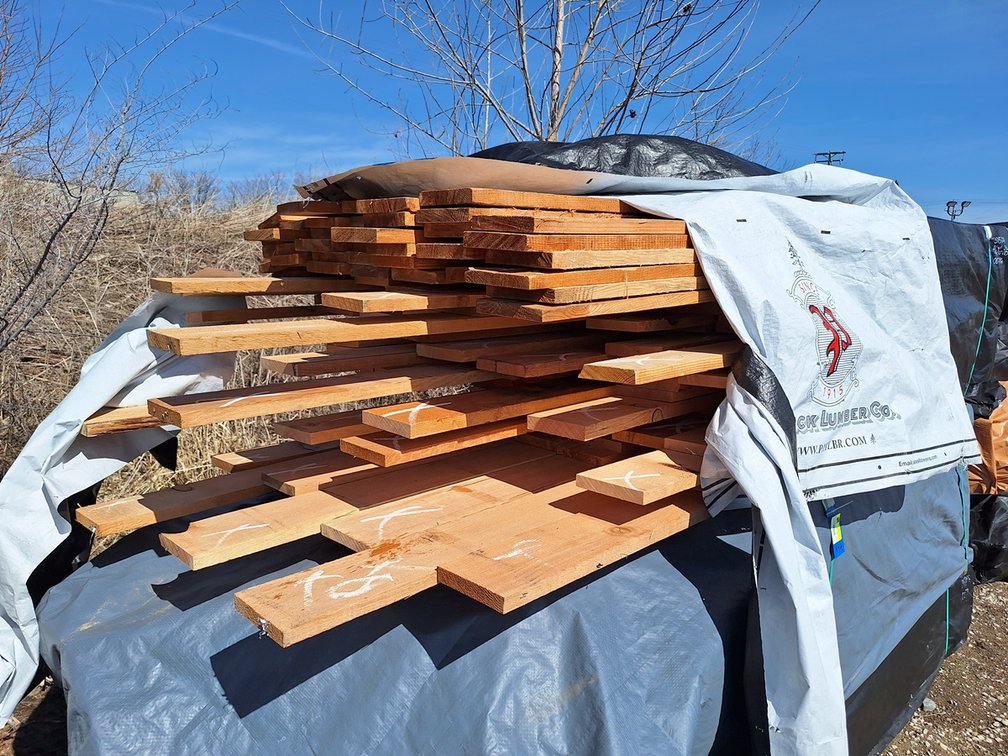 Douglas Fir 1"x6" Full Rough Sawn KD Vert Grain Outs, 6' to 10' Lengths, 1216 Linear Feet
