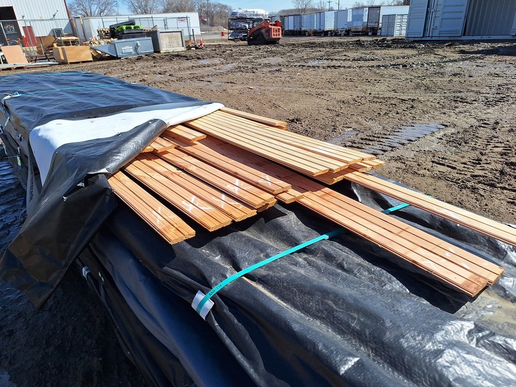 Hemlock 1"x4" Outs Beaded Ceiling KD, 10' to 15' Lengths, 356 Linear Feet, 93 Sq. Ft.