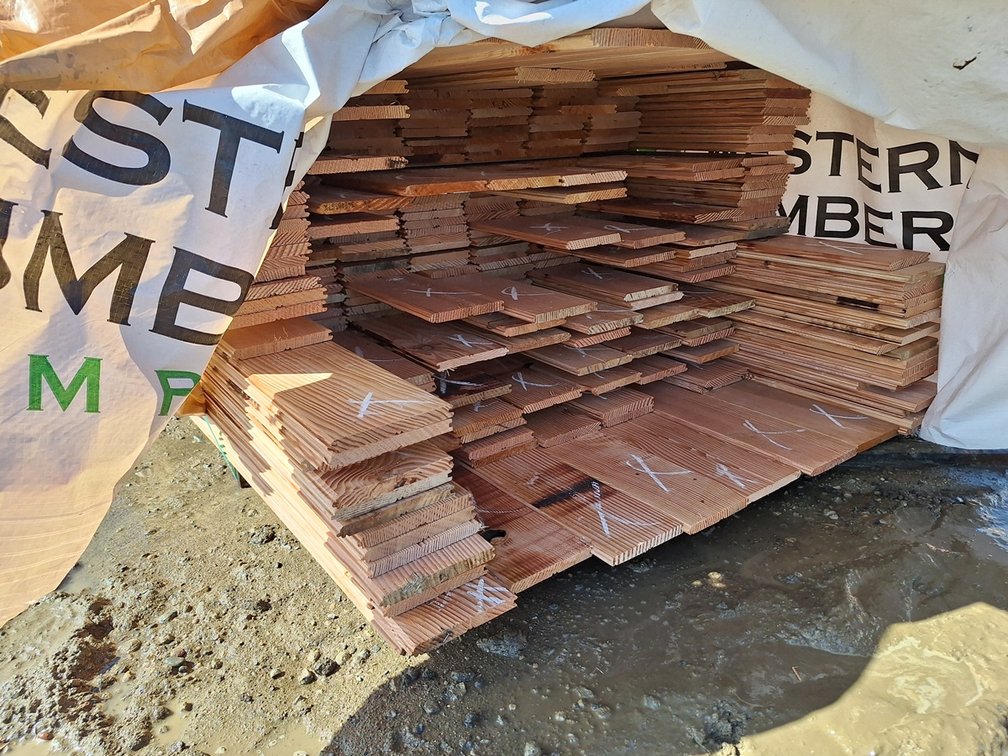 Douglas Fir 1"x6" Combo Bead Ceiling KD, 3' to 5' Lengths, 1153 Linear Feet, 492 Sq. Ft.