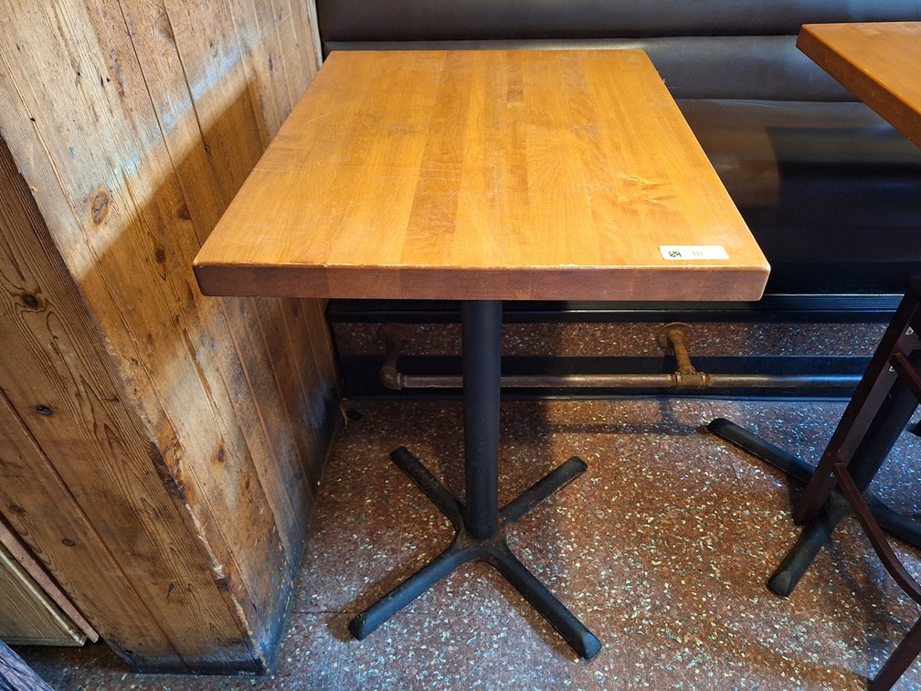 6 Assorted Wood Top High Top Tables, 4 - 30"x24"x42.5", 2 - 30"x30"x42.5"