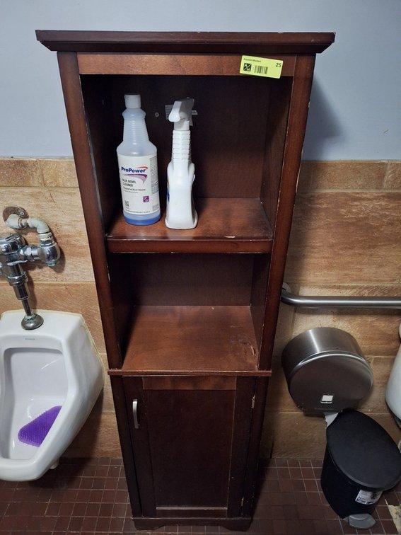 Wood Cabinet, 18"x12"x61"