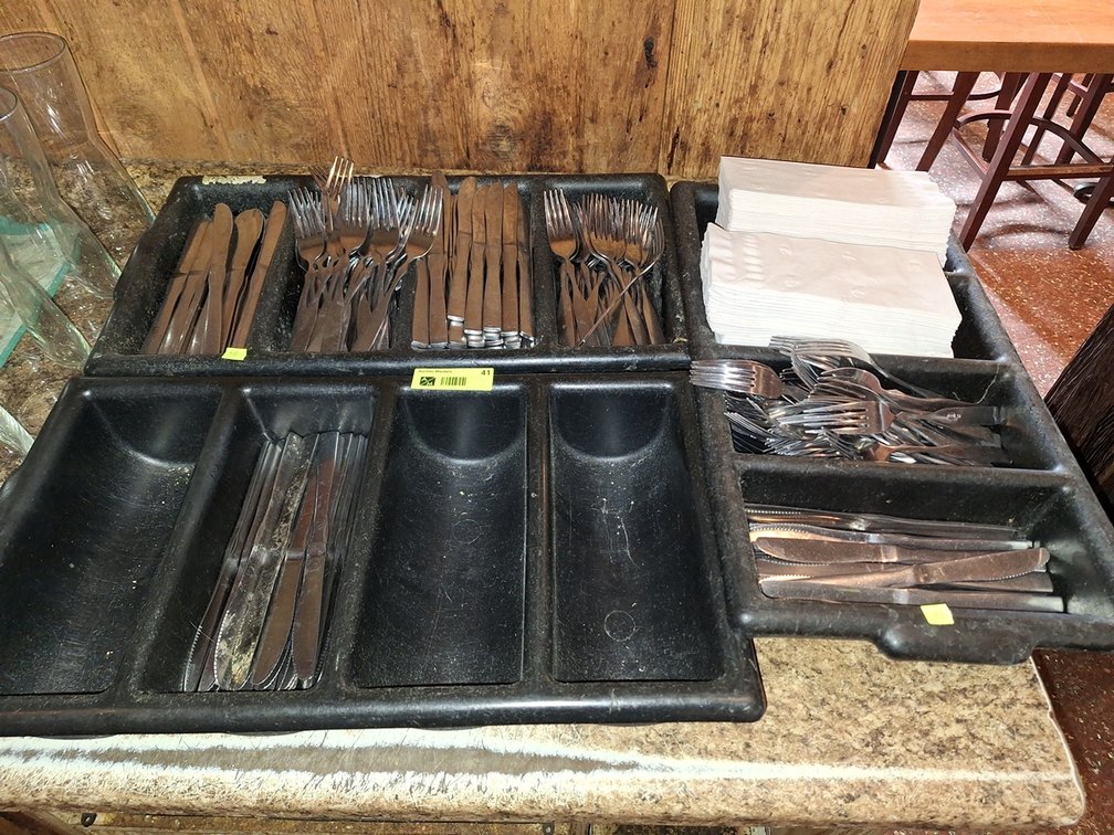 Assorted Silverware with Tubs
