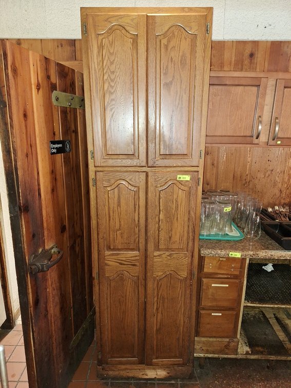 Wood Pantry Cabinet, 24"x24"x90"