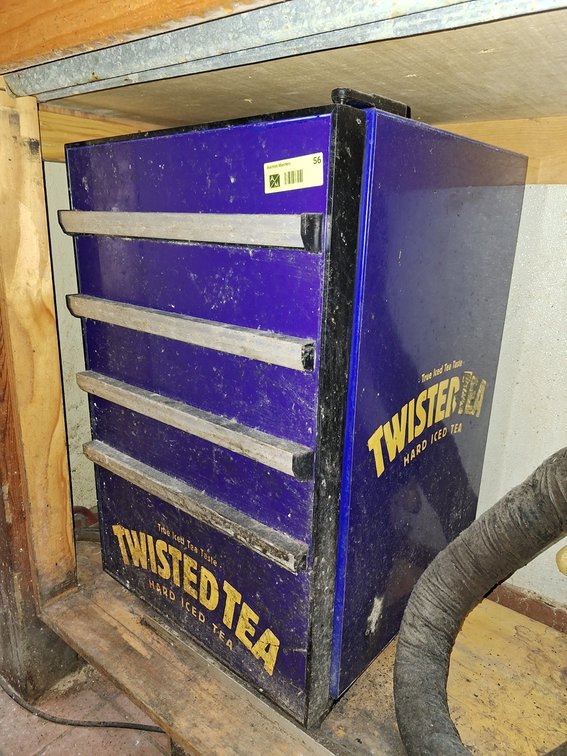 Twisted Tea Mini Fridge, 27"H