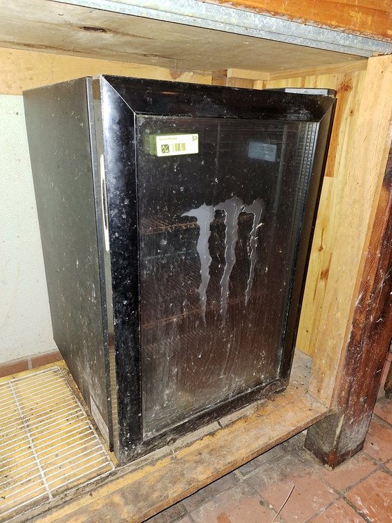 Monster Glass Door Mini Fridge, 27"