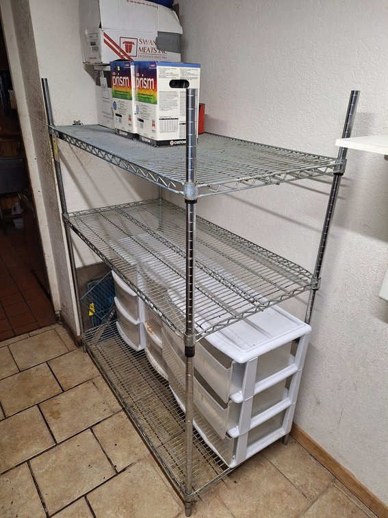 3 Tier Wire Rack, 48"x24"x60"