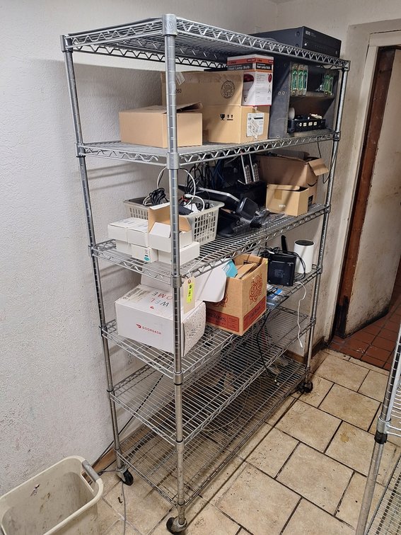 6 Tier Wire Rack on Wheels, 48"x18"x76"