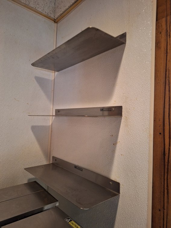 3 SS Shelves, 18"x7"